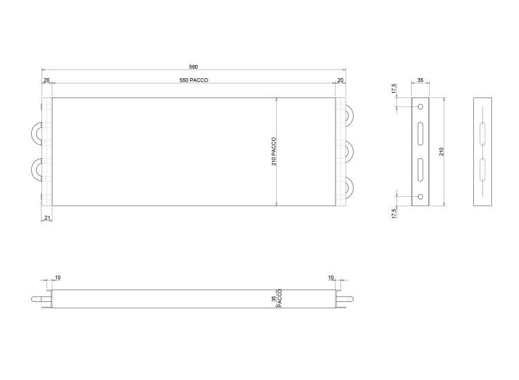 Lamellelement 6T 1R 550 x 210 Epoxylackad 3/8