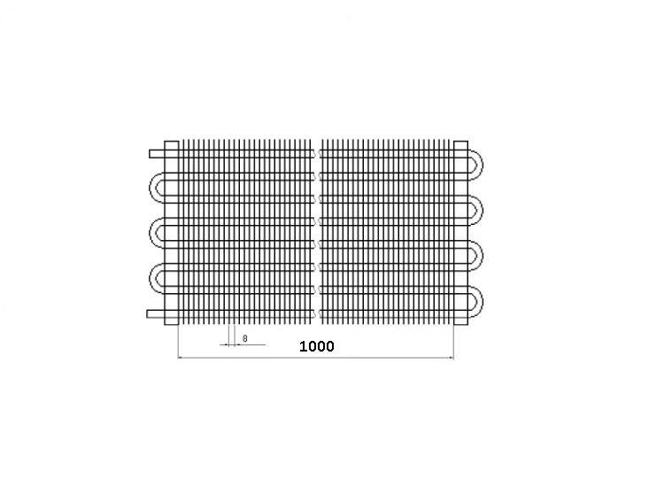 Lamellelement 8T 1R 1000 x 280 Epoxylackad 3/8