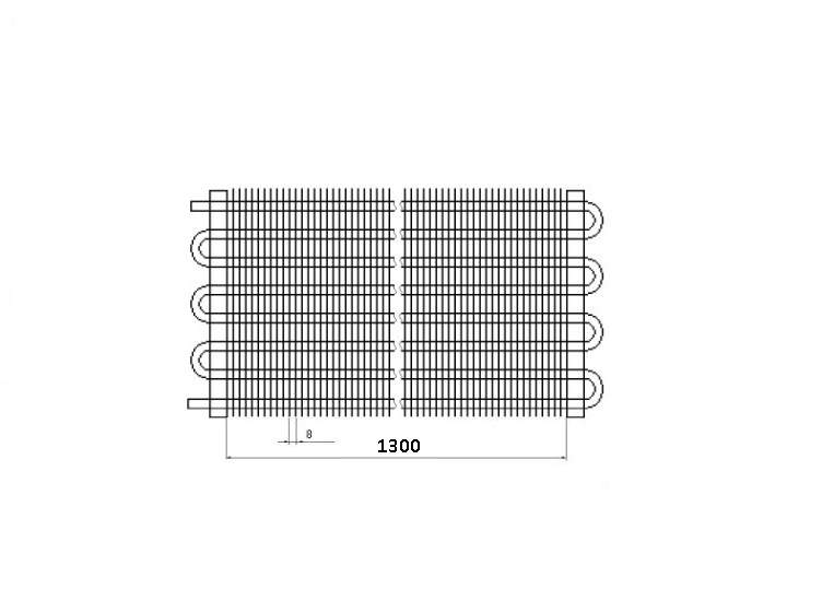 Lamellelement 8T 1R 1300 x 280 Epoxylackad 3/8