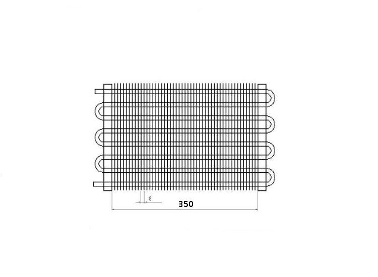 Lamellelement 8T 1R 350 x 280 Epoxylackad 3/8