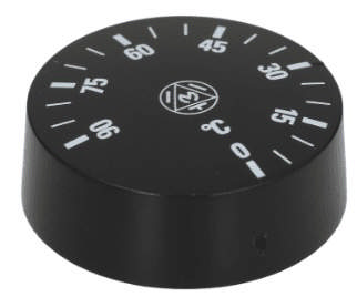 Vred Termostat (0-90°C) ø 42mm Axel ø 6x4,6mm Tillplattning -135° passar för IMIT