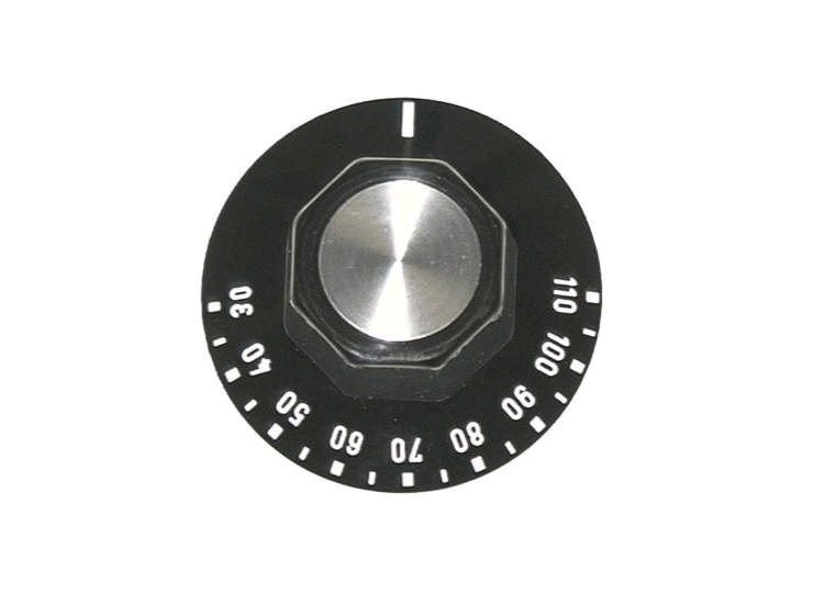 Vred (30...110°C) Ø 50mm Ø6x4,6mm Svart