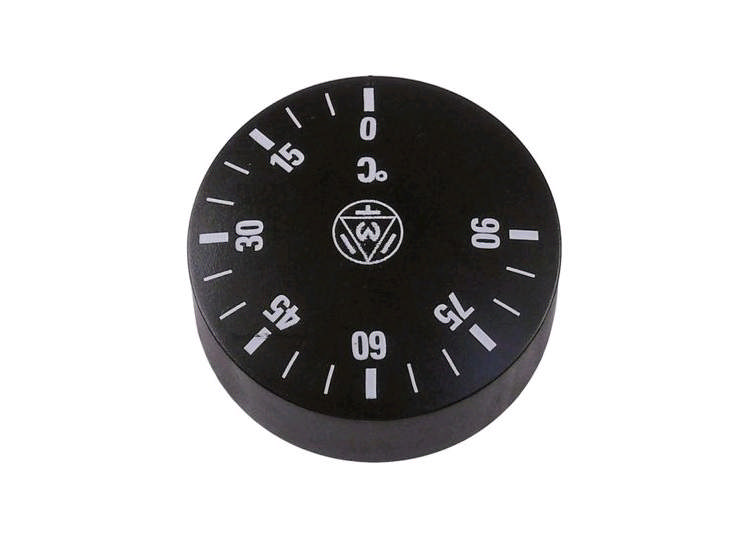 Vred (0...90°C) Ø 42mm Ø 6x4,6mm Svart