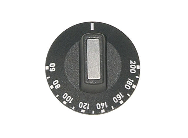 Vred (60...200°C) Ø50mm Ø6x4,6mm Svart