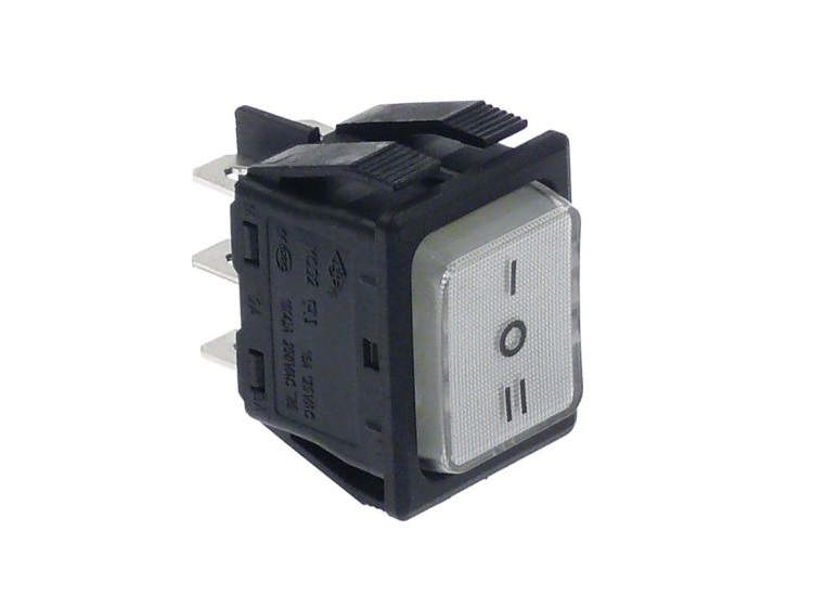 Vippströmbrytare Vit Rektangulär 1-0-2 250V 16A