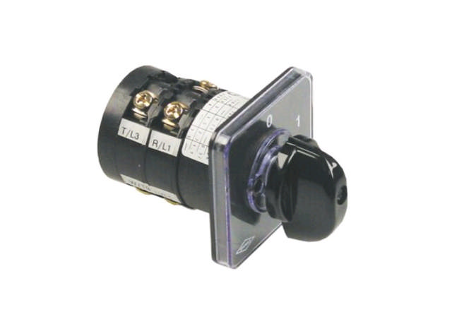 Strömbrytare 2 pos. 0-1 380V 12A 3 Axel ø5x5mm23mm