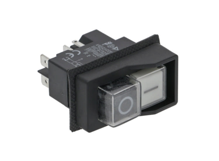 Tryckknapp KJD17 svart/vit 2NO/A1 250V 10A