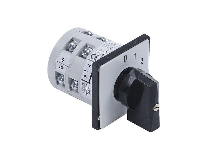 Vridströmbrytare 3 lägen 0-1-2 25A (660V) fyrkant