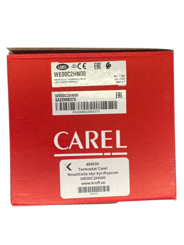 Termostat Carel SmartCella styr kyl-/frysrum WE00C2HN00 (4 Relä)