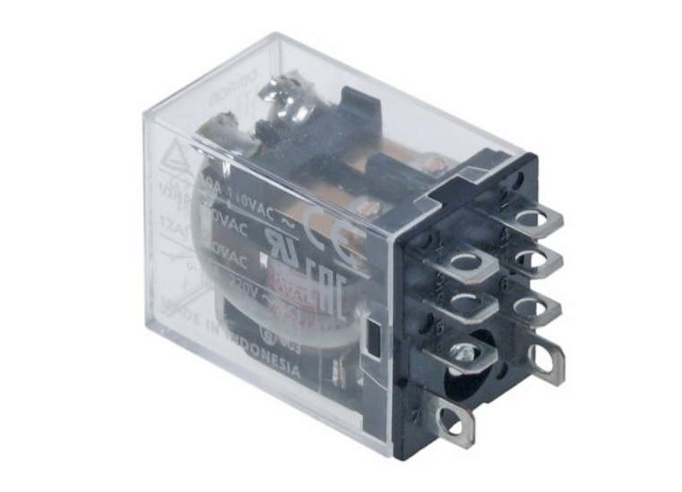 Relä Omron LY2 220-240VAC 12A 2CO F4.8mm
