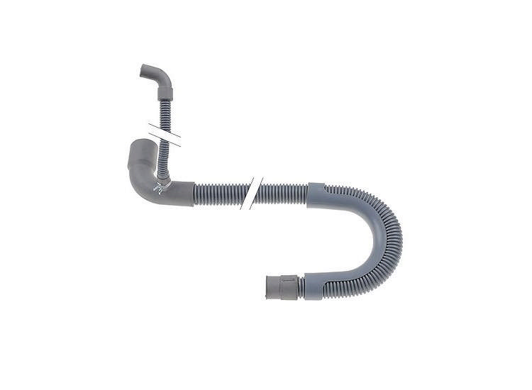 Avloppsslang DN20 L 2200/800mm rak ø in 20mm rak utsida ø 27mm