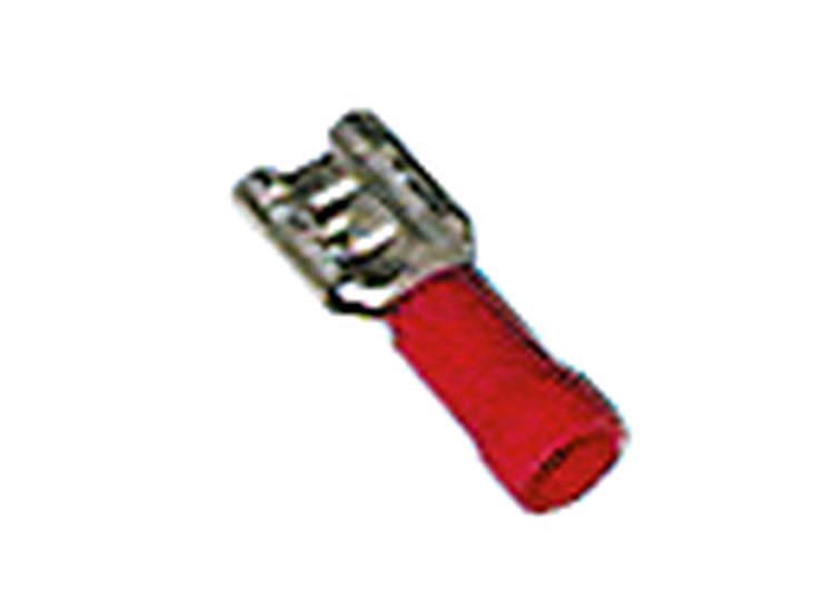 Hon-Faston-kontakt  6.3x0.8mm² (100st.) Röd