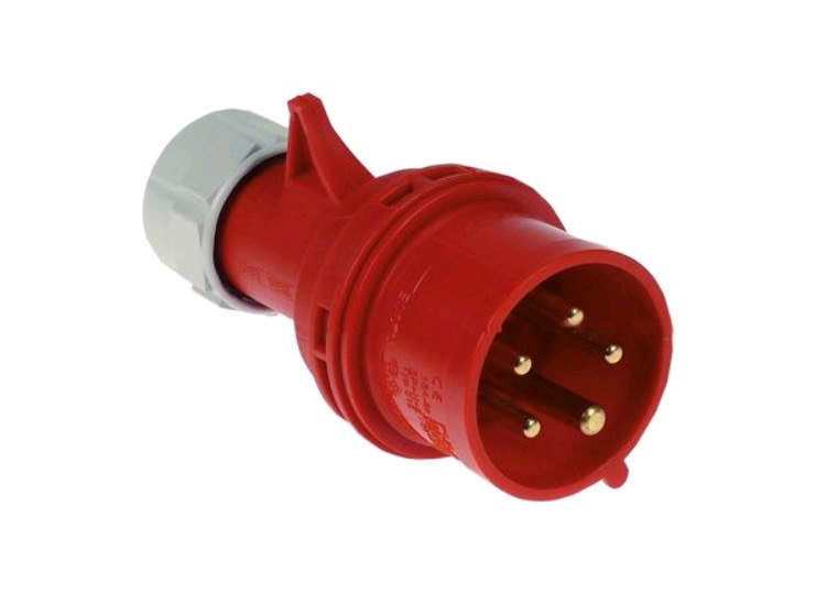 Kontakt CEE 5pol, 32A 400V IP44 klämmor 2,5-6,0mm²