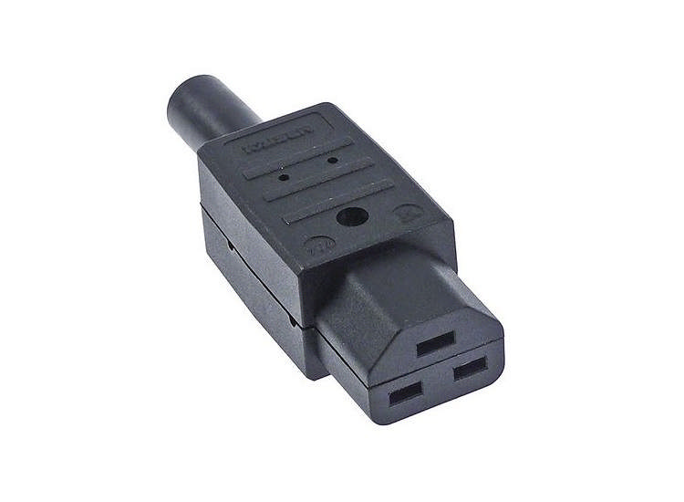 Eluttag till högtemperaturapparater rak T155 C21 max 16A/250V Skruvanslutning