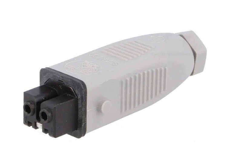 Växelströmskontakt Kabelhylsdon 2P+E Hirschmann Komplett