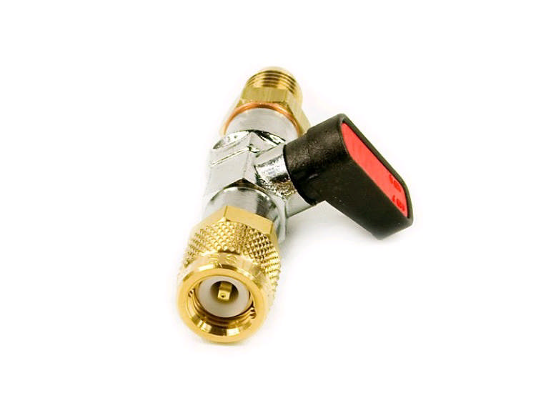 Kulventil Refco CA-1/2'' -20UNF-R Röd