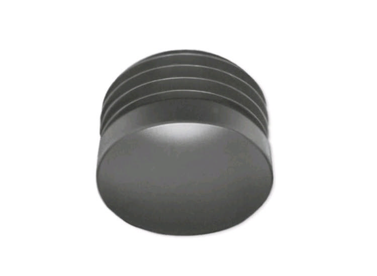 Ändkåpa för rund profil svart (Ø 50mm)
