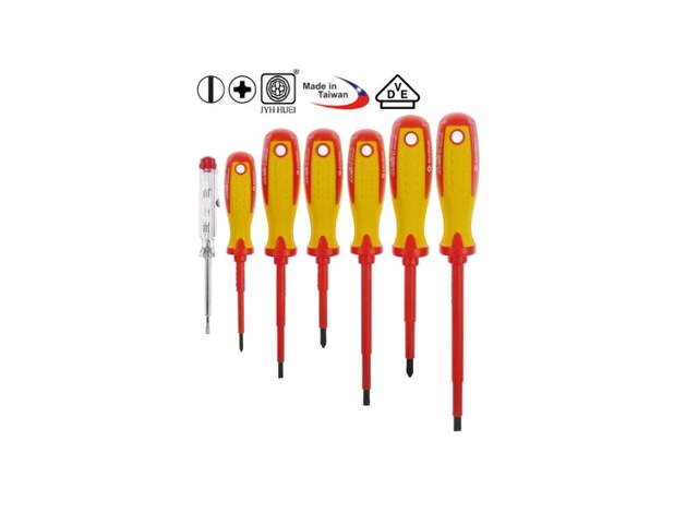 Skruvmejselsats VDE spår/stjärnspår 7-delad