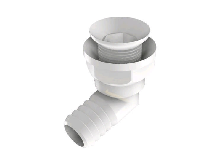 Avloppspip vinklad vit