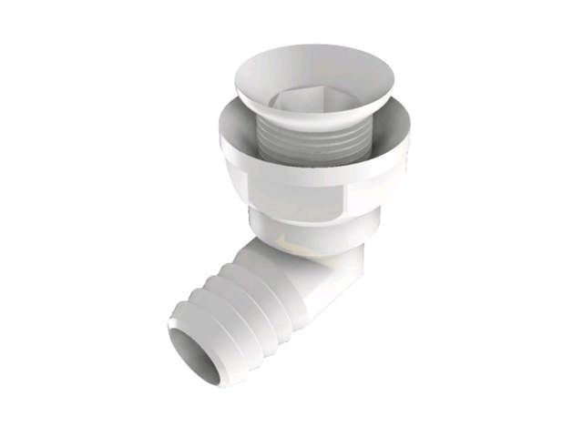 Avloppspip vinklad vit