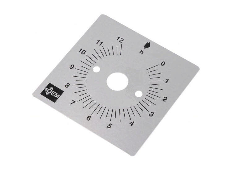 Skala 12 timmar för tidur. Aluminium