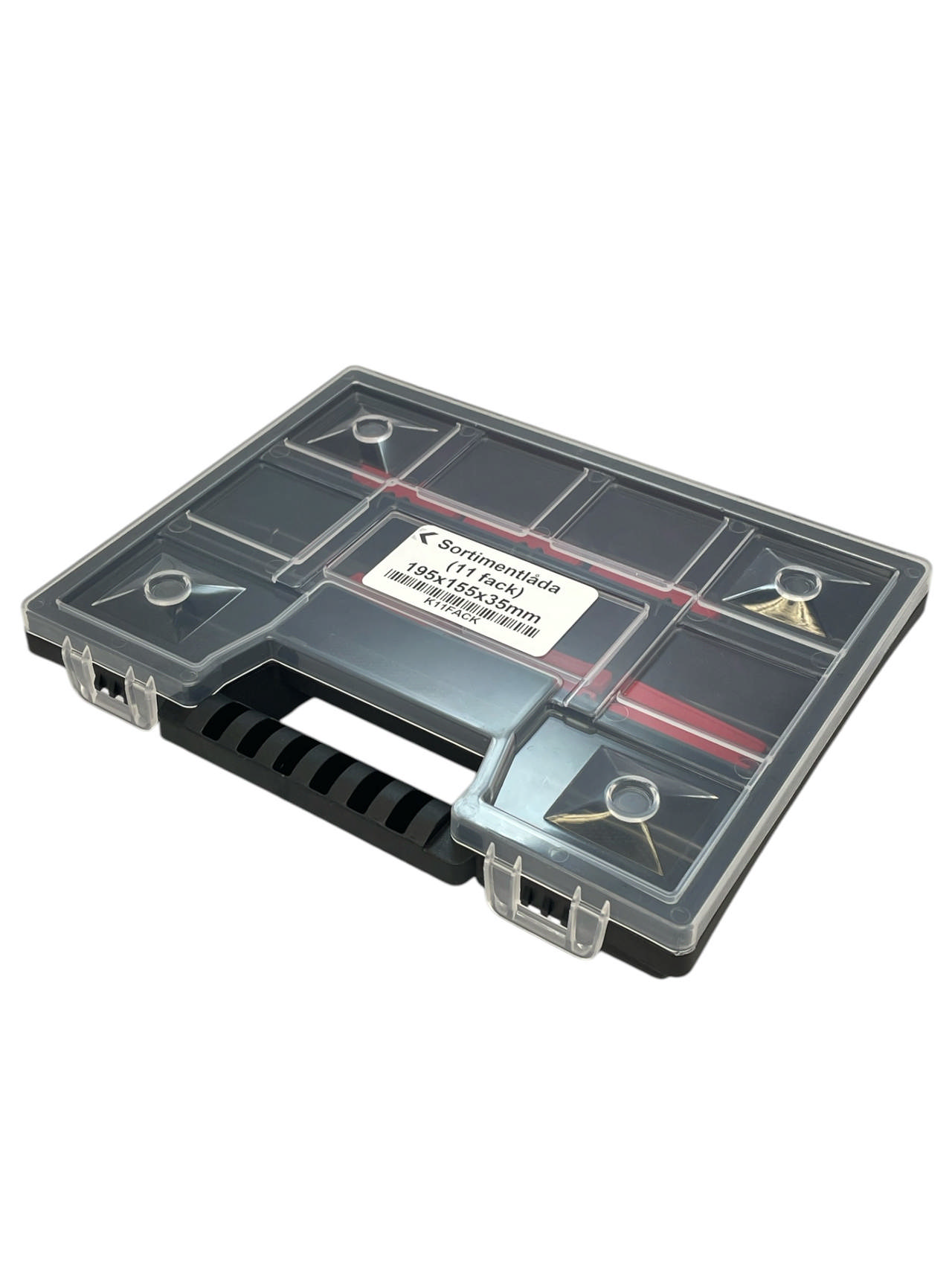 Sortimentlåda (11 fack) 195x155x35mm