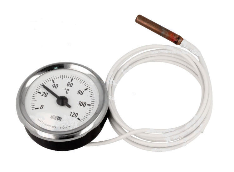 Termometer (0...+120°C) ARTHERMO Ø52x25mm med kapilärrör