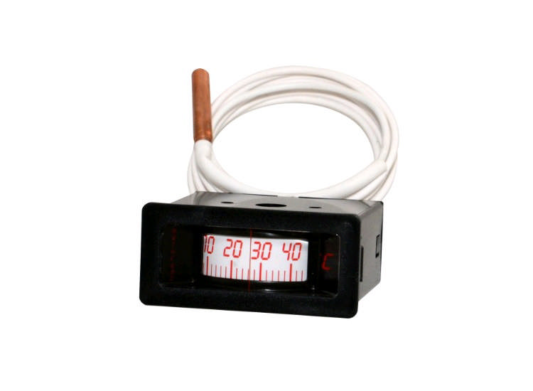 Termometer (0...+120°C) ARTHERMO med kapilärrör 1,5m Svart