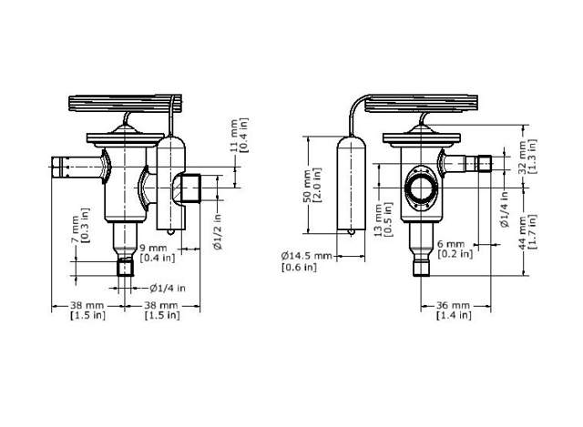 Expansionsventil  Danfoss TUBE 068U3724 R290 Löd